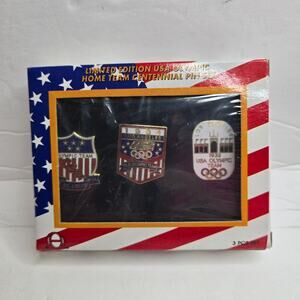1996 Atlanta Olympic JC Penny Limited Edition Home Team Centennial 3 Pin Set NIB